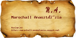 Marschall Anasztázia névjegykártya